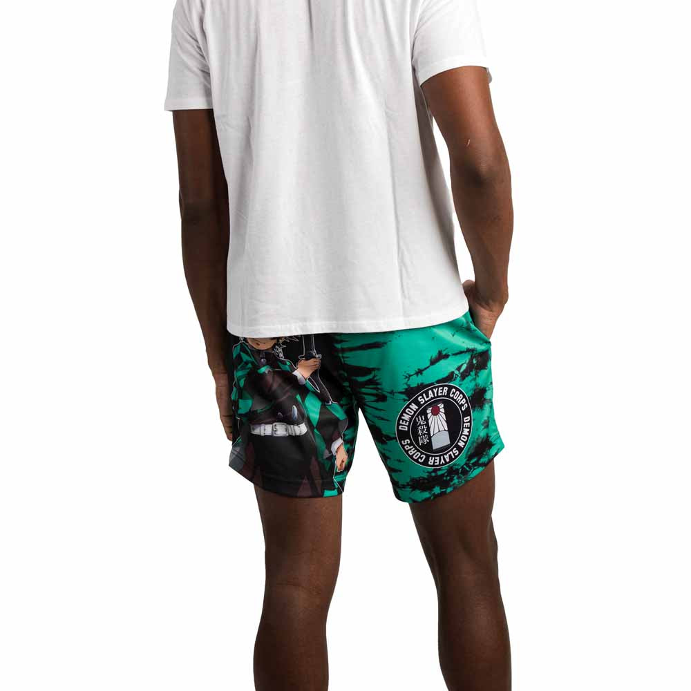 Demon Slayer anime Corps Tanjiro Sublimated Active Shorts for sale at chimploot.com
