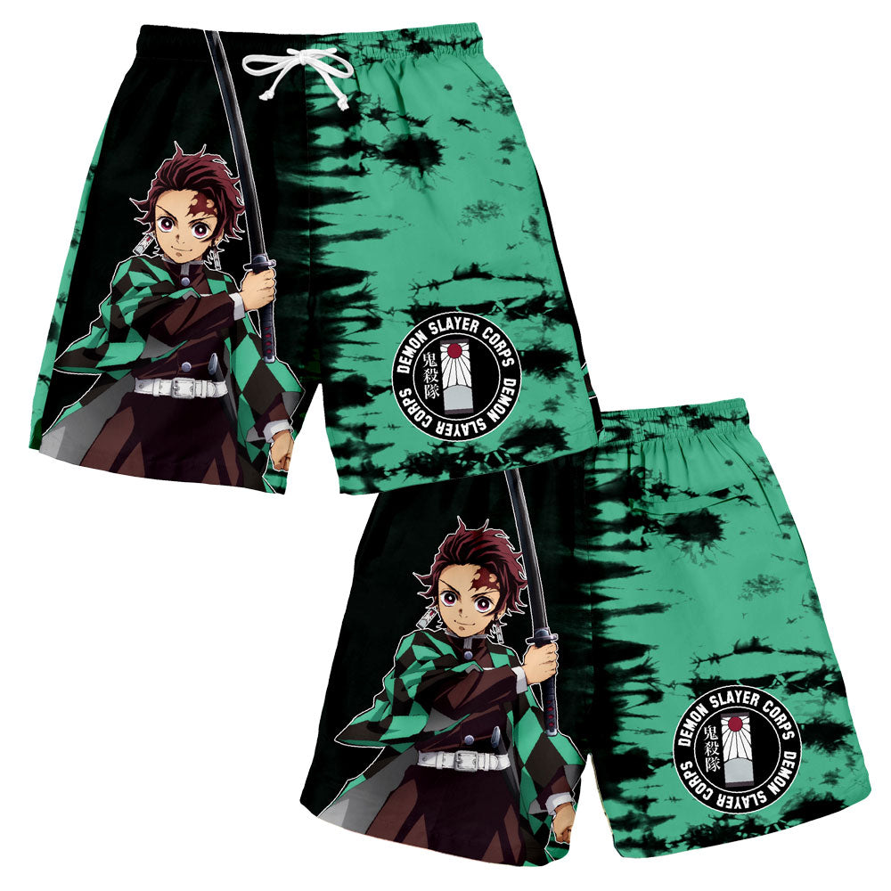 Demon Slayer anime Corps Tanjiro Sublimated Active Shorts for sale at chimploot.com