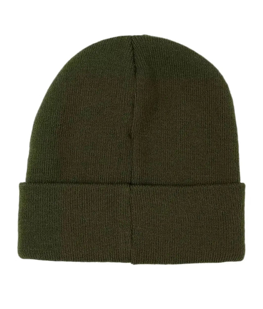 Naruto Shippuden Kakashi Green beanie with anime character kakashi face patch on a white background