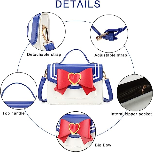 Sailor Moon Crossbody Purse All Views