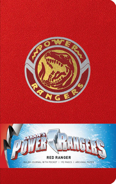 Red notebook with Power Rangers logo and Red Ranger design Power Rangers: Red Ranger Hardcover Ruled Journal available at chimploot.com