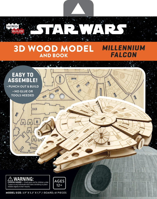 Star Wars: Millennium Falcon 3D Wood Model and Book available for sale at chimploot.com