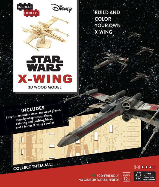 Incredibuilds Star Wars X-Wing 3D Wood Model kit available for sale at chimploot.com may the 4th sale