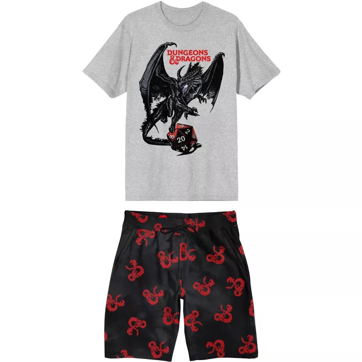 Dungeons & Dragons T-Shirt & Shorts Loungewear Set availabel at chimploot.com