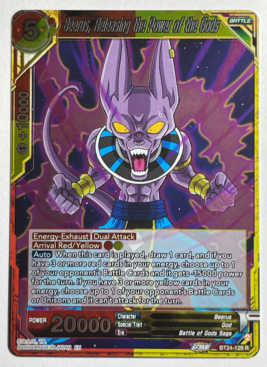 Dragon Ball Super: Beerus, Releasing the Power of the Gods - Beyond Generations BT24-129 (Rare Foil)