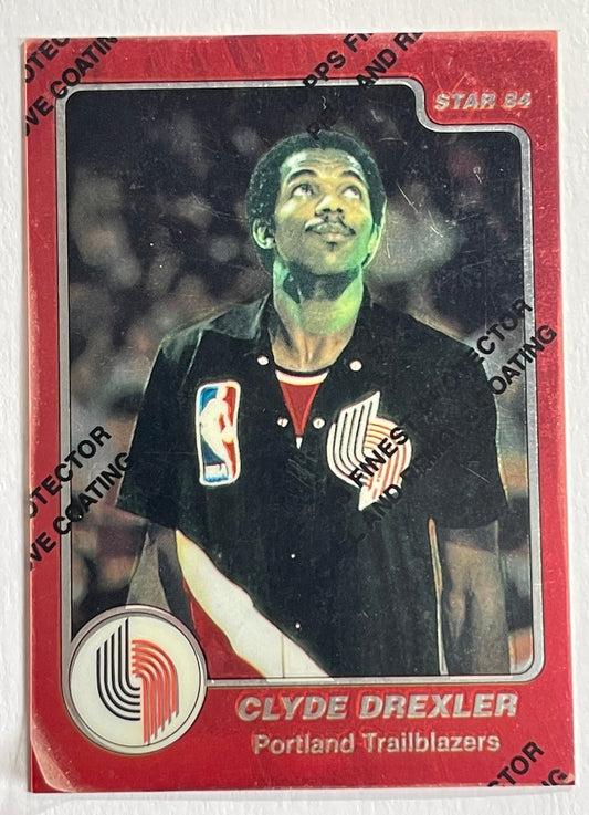 1996-97 Topps Finest Reprints #14 CLYDE DREXLER with Protective Coating