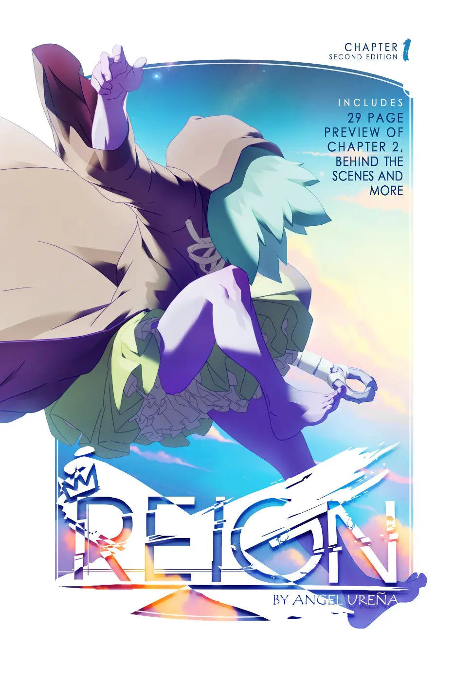 action adventure comic Reign Chapter 1 cover by Angel Urena