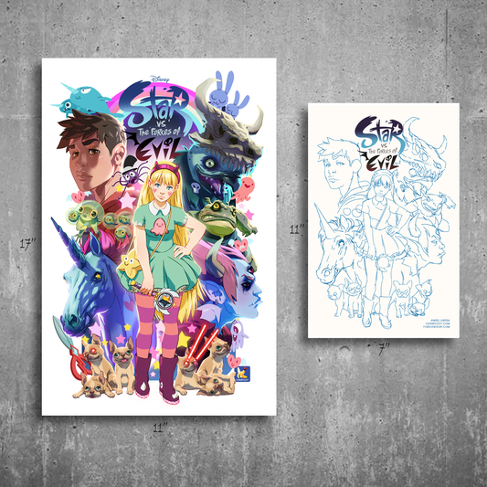 Star vs. the Forces of Evil fan art prints (11"x17") + Bonus Sketch
