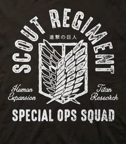 Attack On Titan Anime Scout Regiment Special Ops Squad T-Shirt Available for sale at ChimpLoot.com