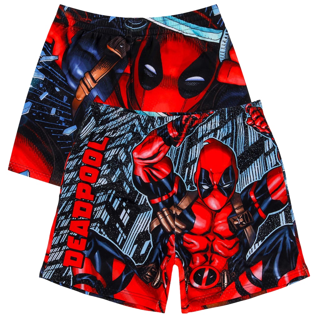 Deadpool Comic Big Print Mesh Shorts