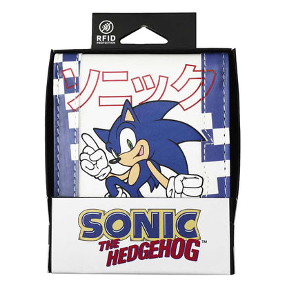 Retail packaged Sega Sonic the Hedgehog Bi-fold Wallet available at chimploot.com 