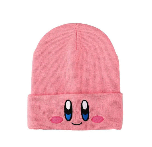 Kirby Big Face Embroidered Cuff Beanie available at ChimpLoot.com