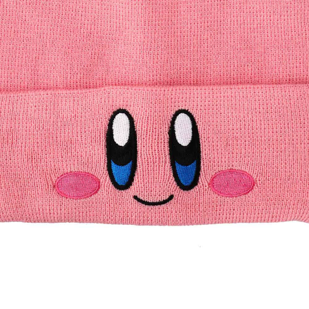 Kirby Big Face Embroidered Cuff Beanie available at ChimpLoot.com