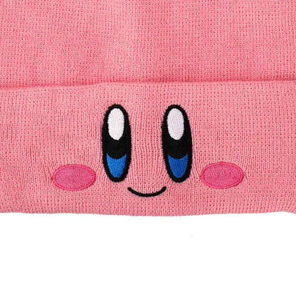 Kirby Big Face Embroidered Cuff Beanie available at ChimpLoot.com