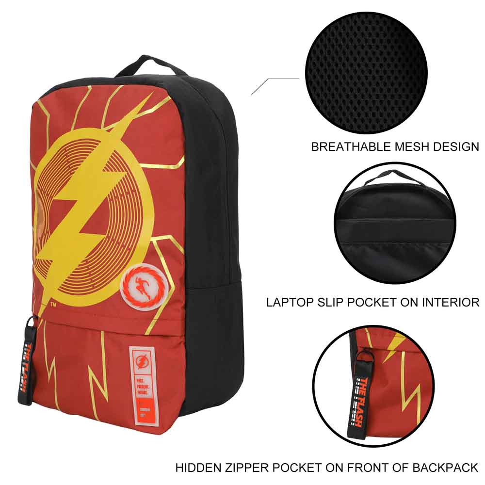 Dc Comics The Flash Worlds Collide Laptop Backpack available at Chimploot.com