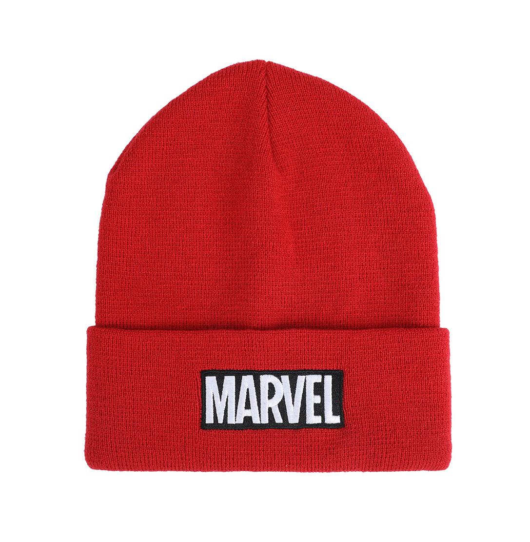 Marvel Logo Embroidered Cuff Beanie available at chimploot.com