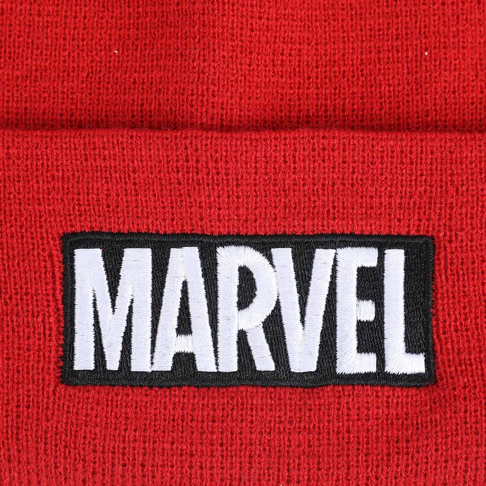 Marvel Logo Embroidered Cuff Beanie available at chimploot.com