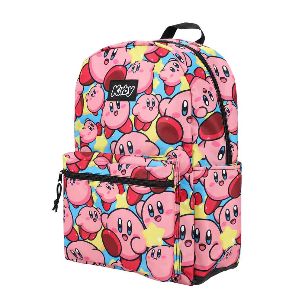 Kirby The Pink Puff All over print Laptop Backpack available at ChimpLoot.com