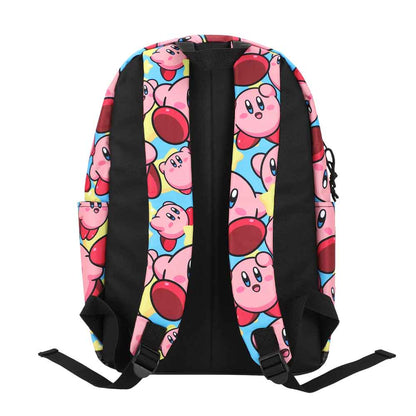 Kirby The Pink Puff All over print Laptop Backpack available at ChimpLoot.com