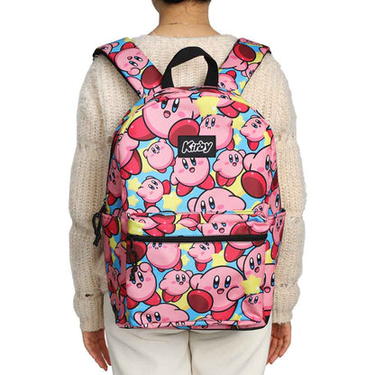 Kirby The Pink Puff All over print Laptop Backpack available at ChimpLoot.com