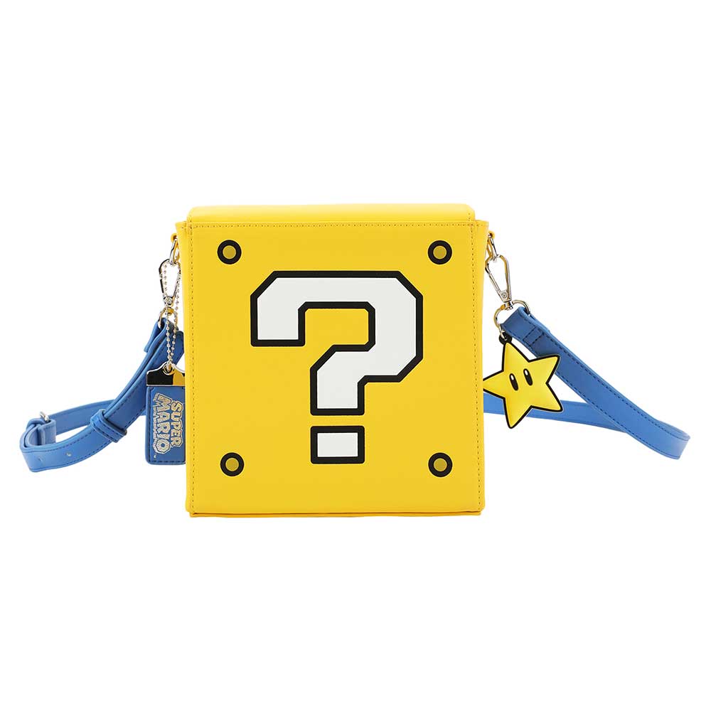 Nintendo Super Mario Mystery Block Shaped Crossbody handbag available at ChimpLoot.com