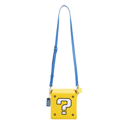 Nintendo Super Mario Mystery Block Shaped Crossbody handbag available at ChimpLoot.com