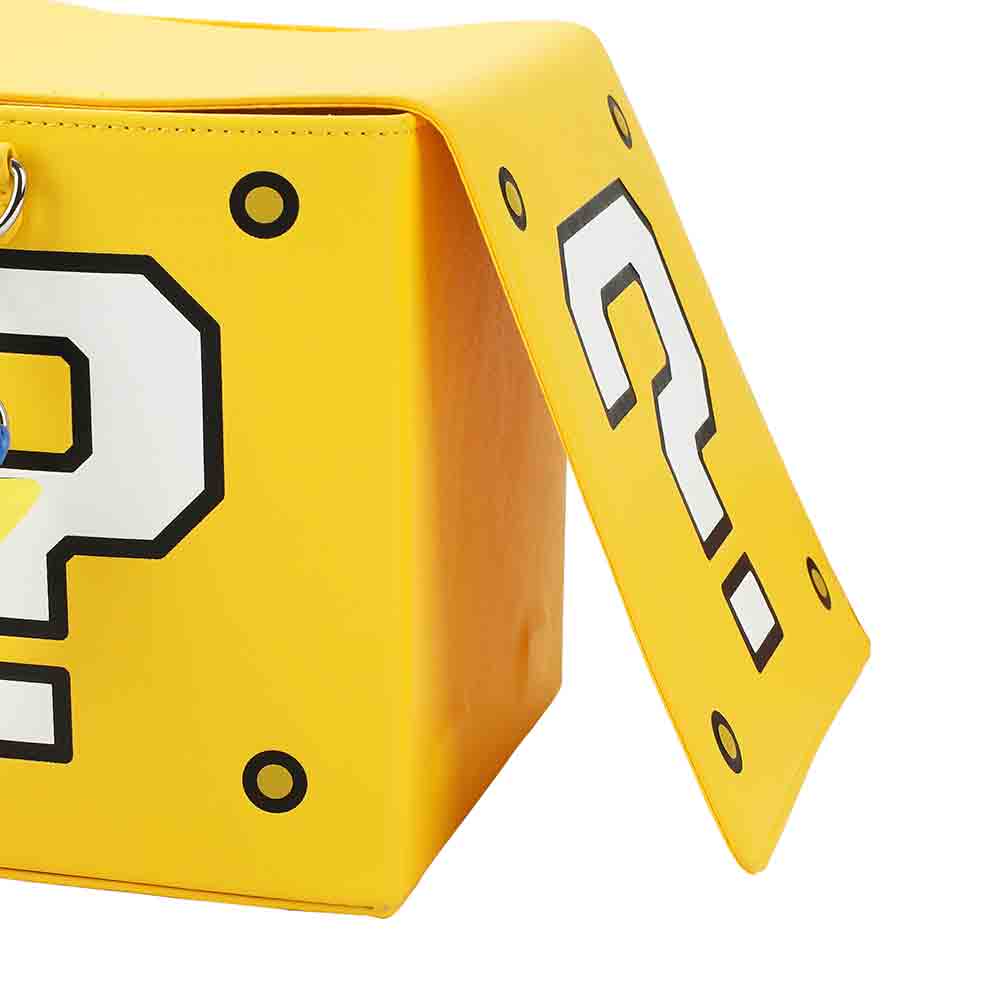 Nintendo Super Mario Mystery Block Shaped Crossbody handbag available at ChimpLoot.com