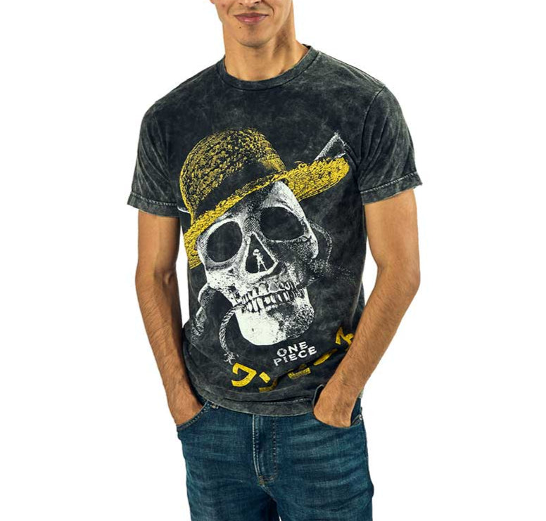 One Piece Straw Hat Distressed Unisex Tee avaiable at Chimploot.com 