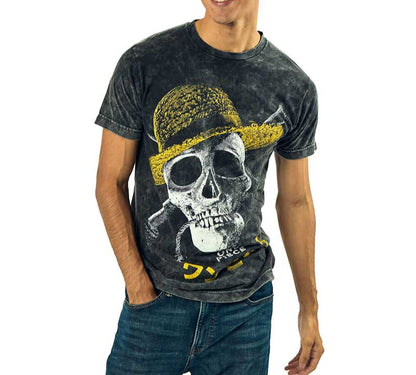 One Piece Straw Hat Distressed Unisex Tee avaiable at Chimploot.com 