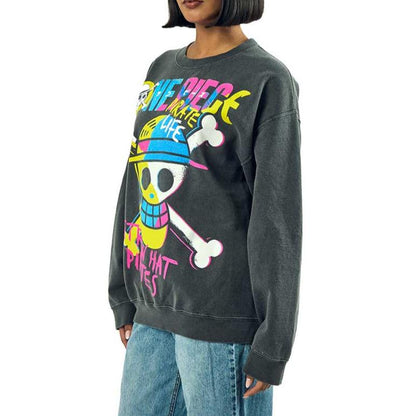 One Piece anime Straw Hat Pirates Neon Unisex Sweatshirt available at chimploot.com