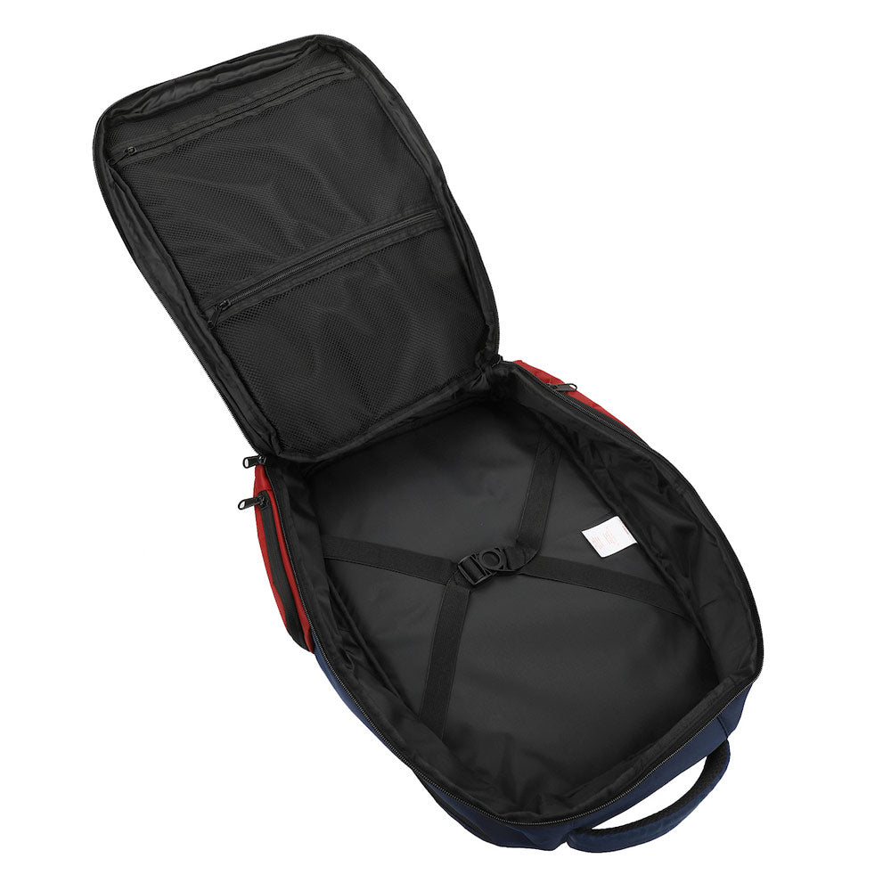 Marvel Spider-Man themed large travel backpack with red and blue design on a white background available at chimploot.com