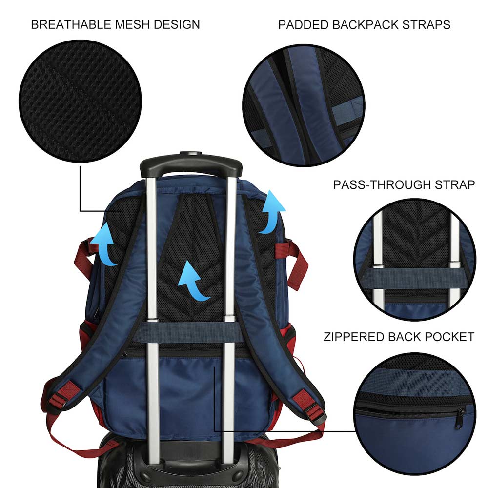 Marvel Spider-Man themed large travel backpack with red and blue design on a white background available at chimploot.com