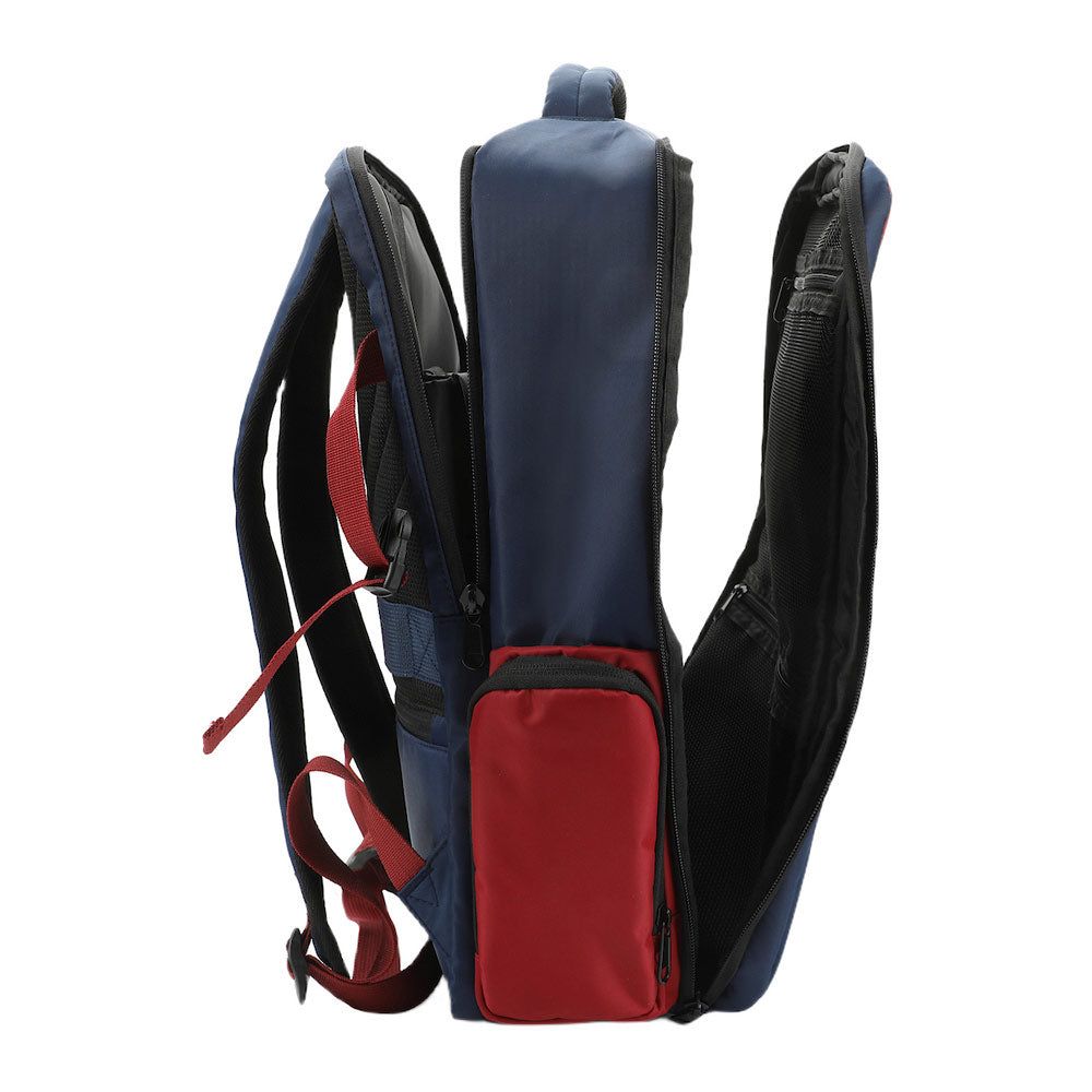 Marvel Spider-Man themed large travel backpack with red and blue design on a white background available at chimploot.com