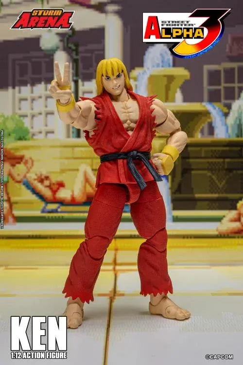 Capcom Street Fighter Alpha 3 Storm Arena Ken 1/12 Scale Action Figure available at chimploot.com