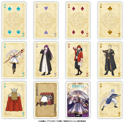 Frieren: Beyond Journey's End Playing Cards featuring an anime character with a staff and a moon in the background, branded 'ensky'.