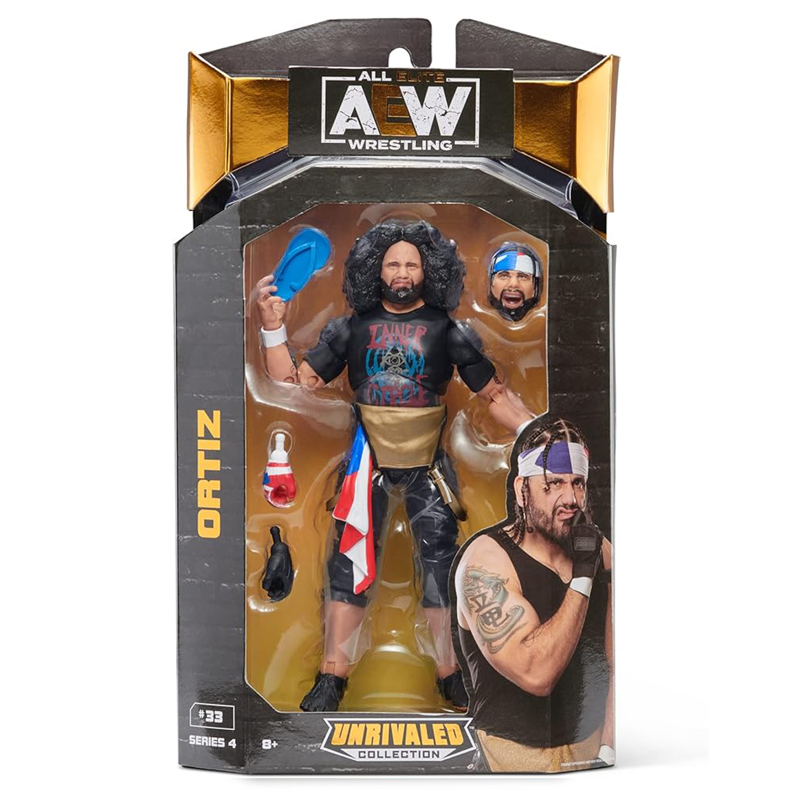 AEW all elite wrestling wwe Unrivaled Collection Series 4 - #33 Ortiz action figure available at ChimpLoot.com