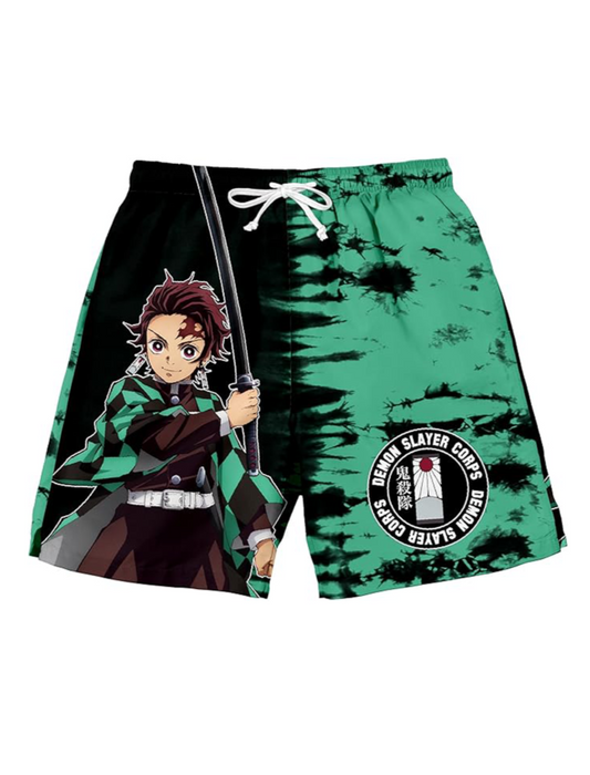 Demon Slayer anime Corps Tanjiro Sublimated Active Shorts for sale at chimploot.com