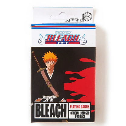 Playing cards featuring anime characters Bleach Soul Reaper on a white background available at chimploot.com