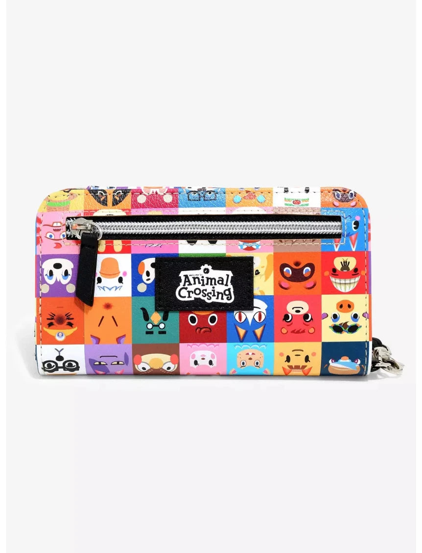 Animal Crossing Character Print Tech Phone Case Wallet Wristlet with Zipper Logo