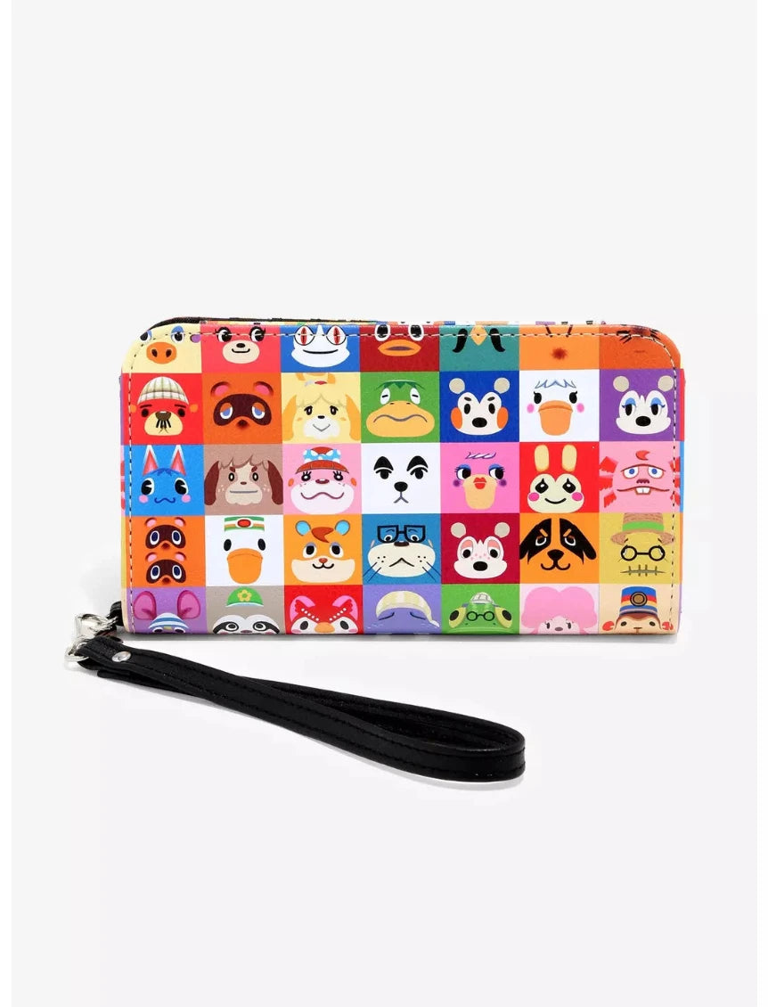 Animal Crossing Character Print Tech Phone Case Wallet Wristlet