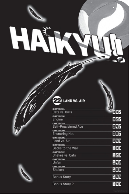 Haikyu!! Vol. 22 Paperback HAruchi Furudate Art Story Shonen Jump Manga Inside Chapter Guide