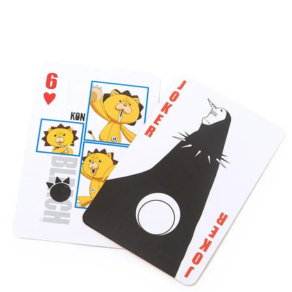Playing cards featuring anime characters Bleach Soul Reaper on a white background available at chimploot.com