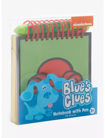 Blue Clue's Green Spiral Notepad Red Couch Green Striped Pen Nickelodeon