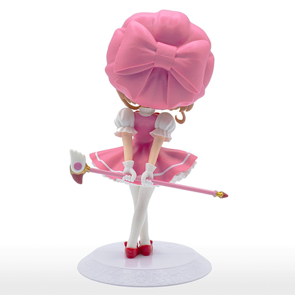 Q-posket Cardcaptor Sakura Figure Statue Version B Pink Hat  Bow Pink Dress Red Shoes Magical Staff Banpresto