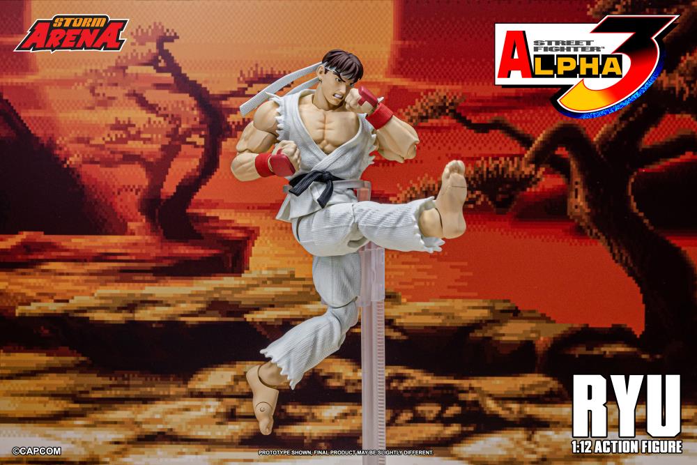 Capcom Street Fighter Alpha 3 Storm Arena Ryu 1/12 Scale Action Figure available at chimploot.com