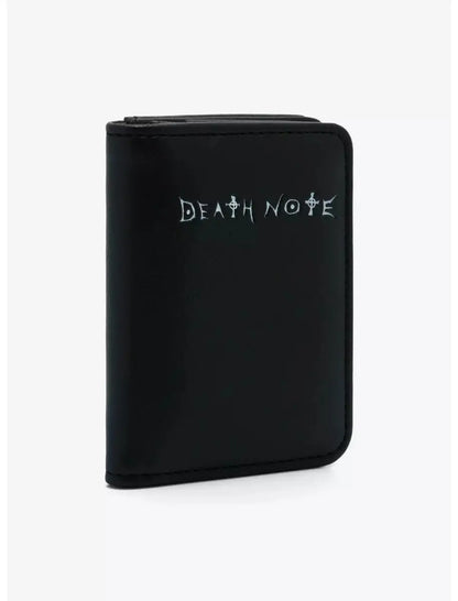 Black notebook with 'DEATH NOTE' text on a white background