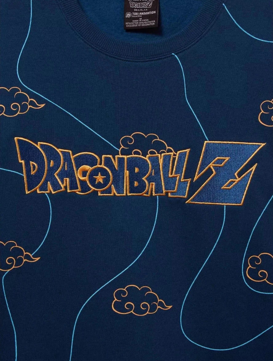 Dragon Ball Z Flying Nimbus Allover Print Crewneck Sweatshirt available at ChimpLoot.com