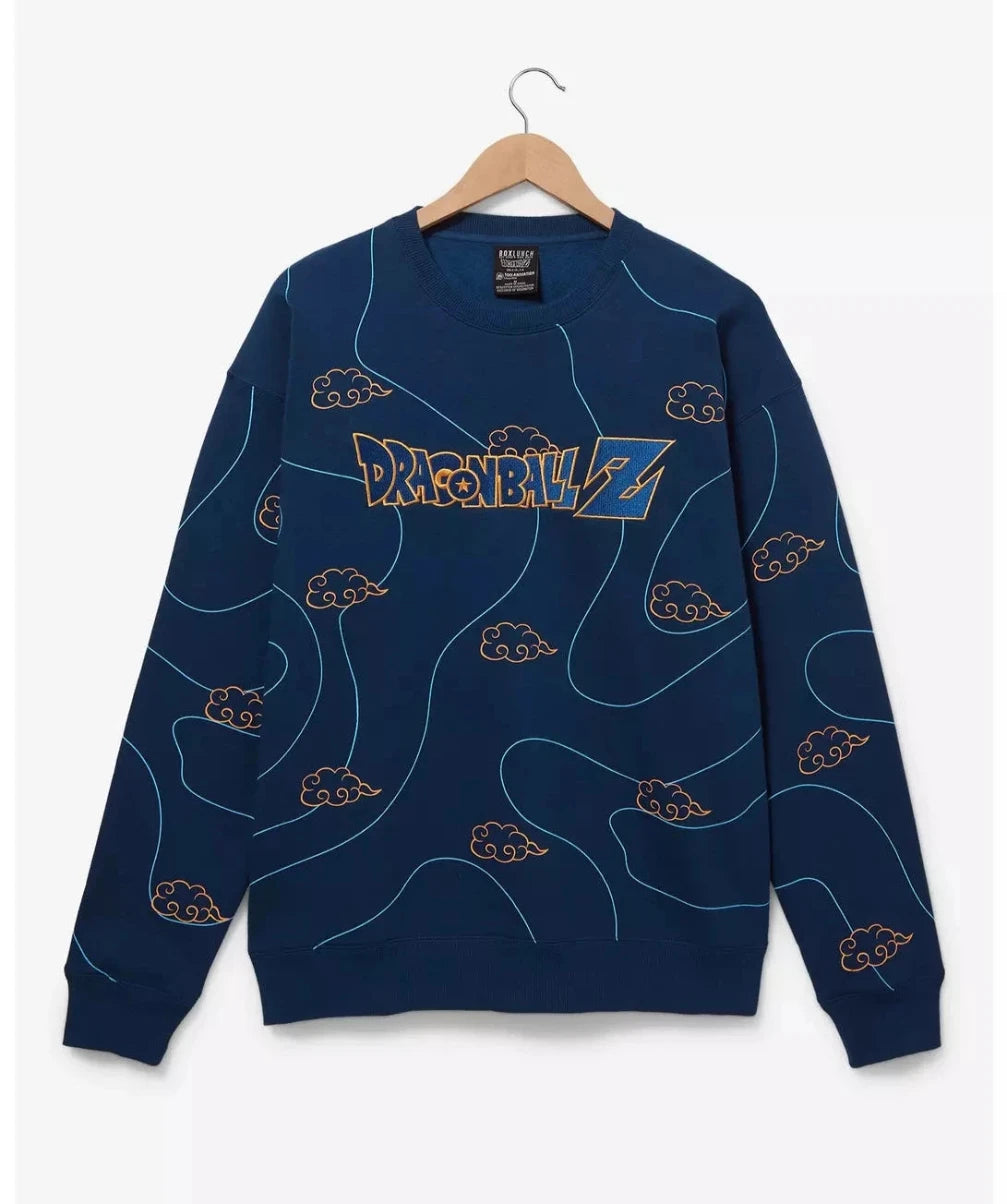 Dragon Ball Z Flying Nimbus Allover Print Crewneck Sweatshirt available at ChimpLoot.com