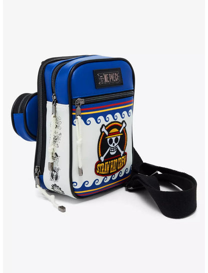 One Piece Straw Hat Crew Jolly Roger Crossbody Bag - BoxLunch Exclusive available for sale at ChimpLoot.com