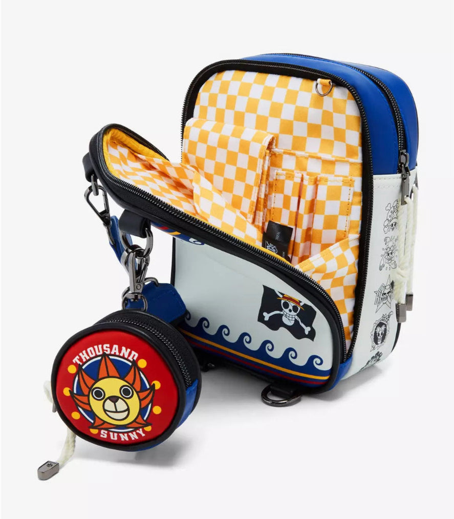 One Piece Straw Hat Crew Jolly Roger Crossbody Bag - BoxLunch Exclusive available for sale at ChimpLoot.com